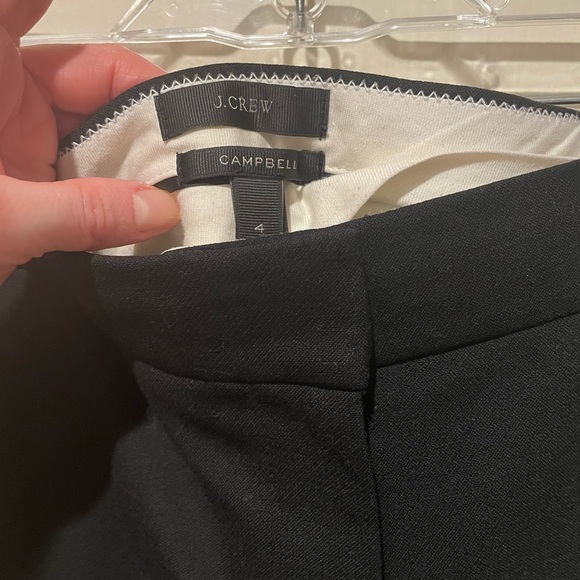 J Crew Campbell Wool Pants Black Size 4 Excellent Used Condition Chic Work Pant - Picture 4 of 6